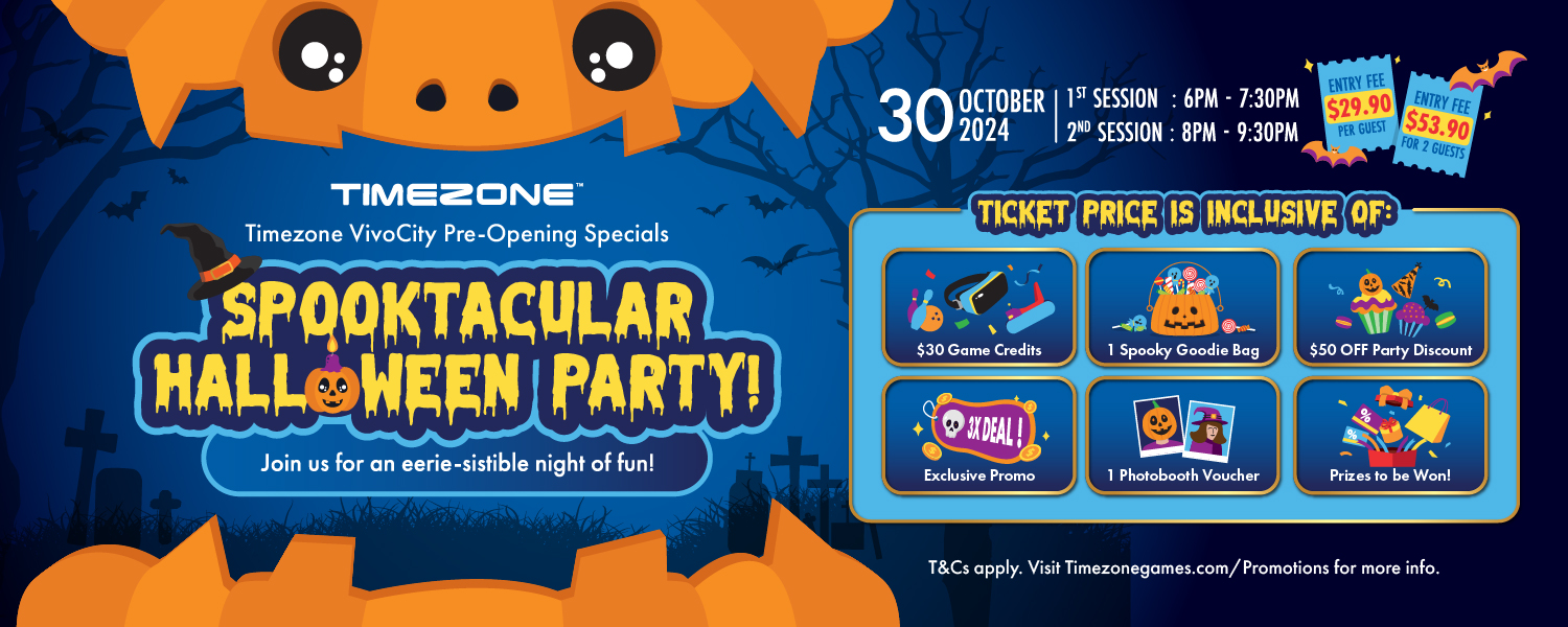 Spooktacular Halloween Party at Timezone VivoCity